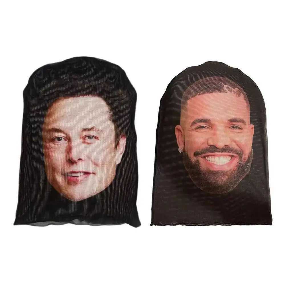 3D Seamless Magic Funny Celebrity Face Mask unisex Bandana Tube Neckchief gaiter Warmer Face Cover Head Scarf Headband Headwear